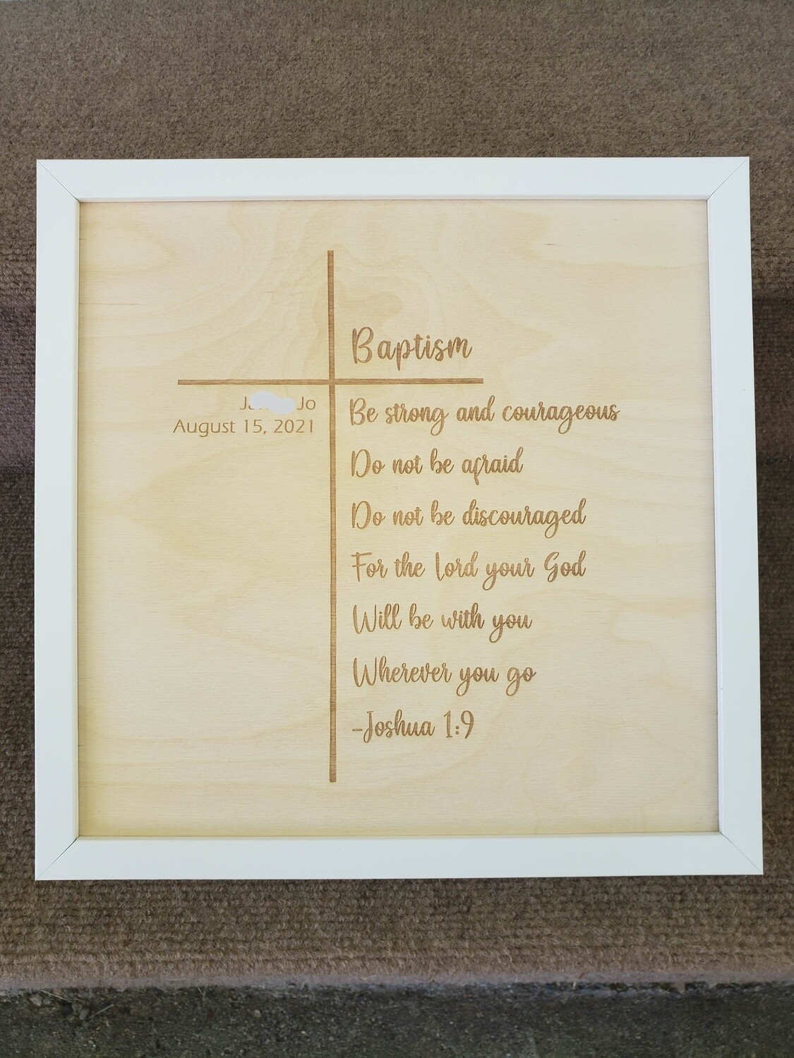 12&quot; x 12&quot; Baptism