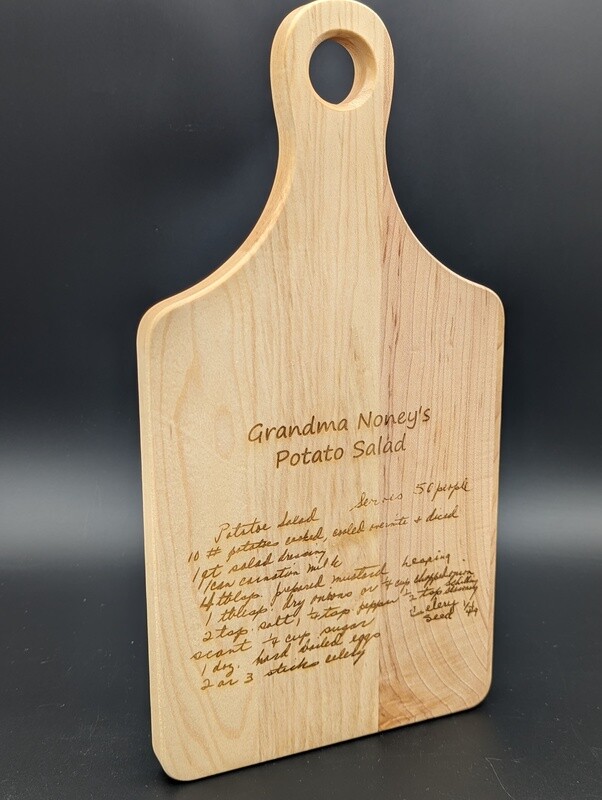 Handwritten Recipe Maple Cutting Boards