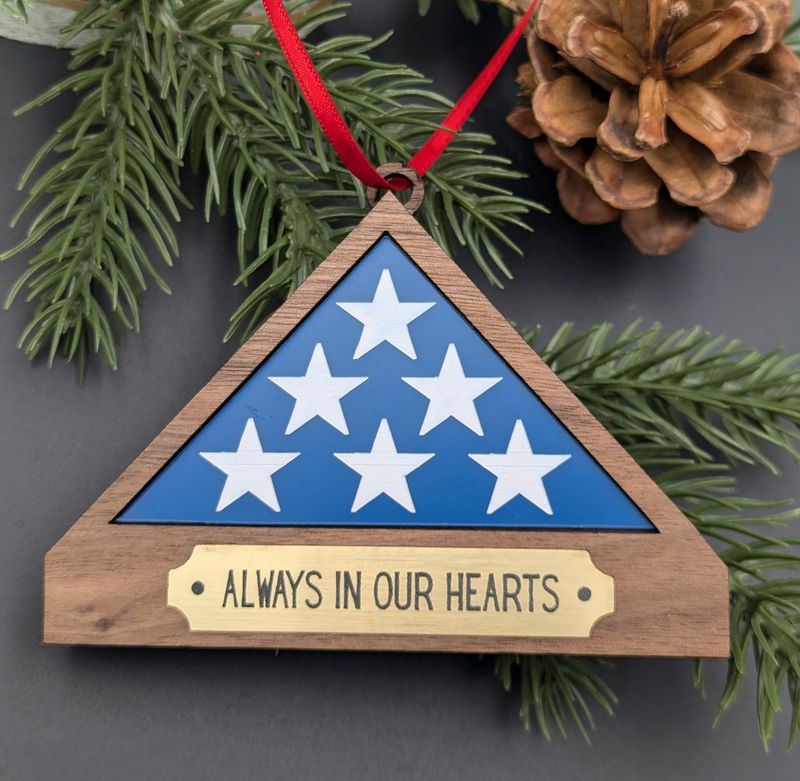 Flag Memorial Ornament