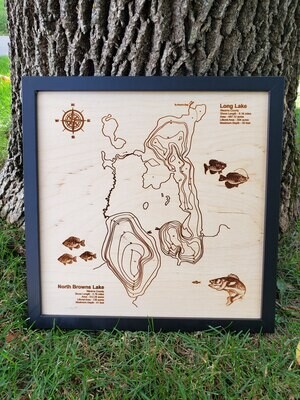 12" x 12" Lake Map