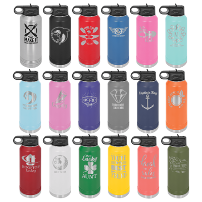 32oz Water Bottle NAME ONLY (most popular size)