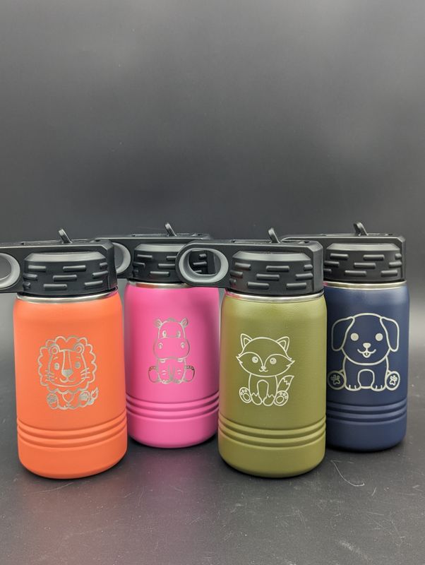 12oz Water Bottle Animal Design (smallest size-great for pre-k/daycare ages)
