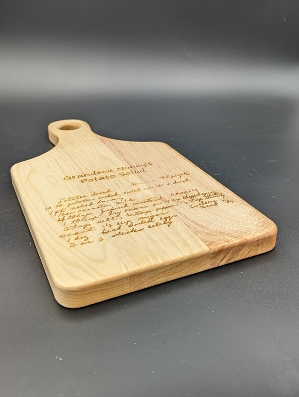 Handwritten Recipe Maple Cutting Boards