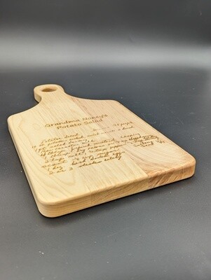 Handwritten Recipe Maple Cutting Boards