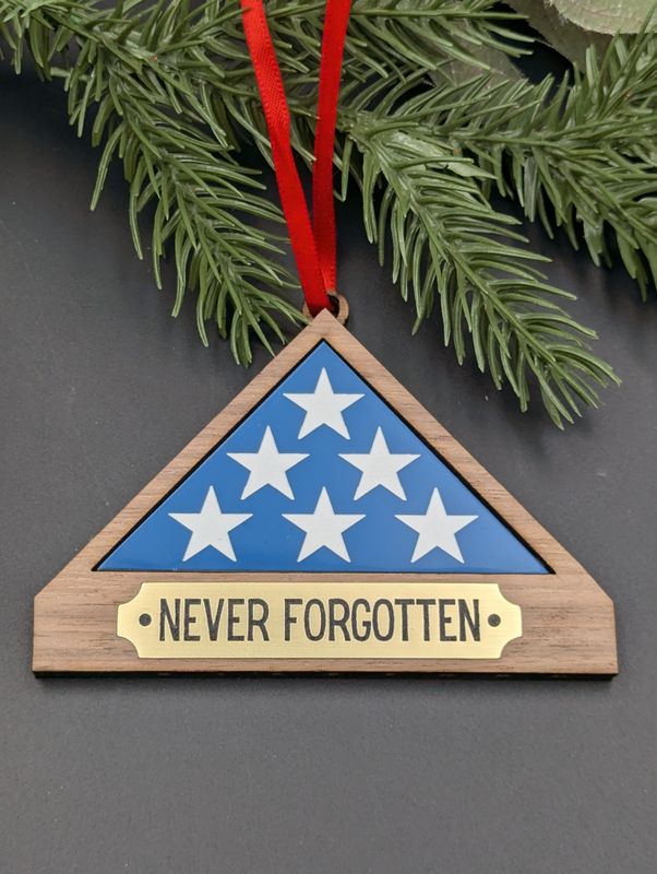 Flag Memorial Ornament