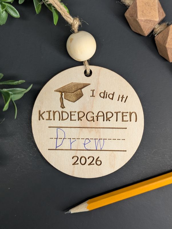 I did it! Kindergarten or Preschool Graduation Ornament