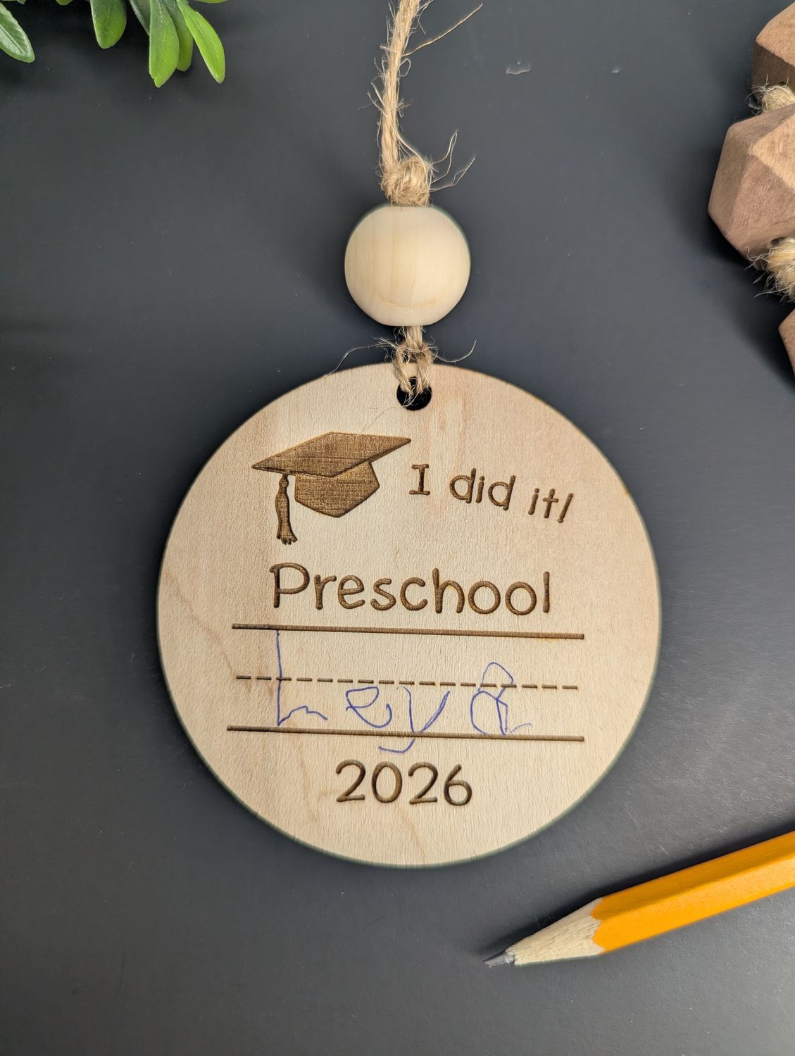 I did it! Kindergarten or Preschool Graduation Ornament
