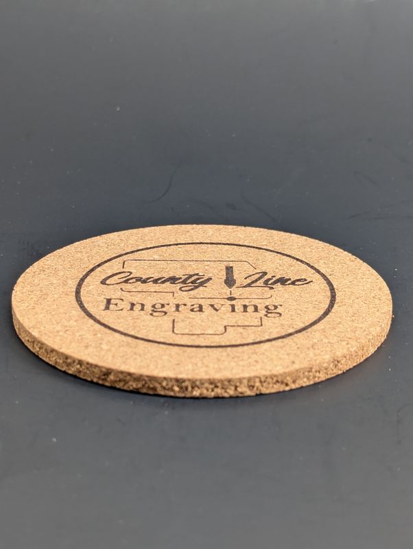 4" Round Cork Coaster