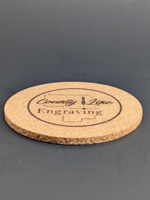 4" Round Cork Coaster