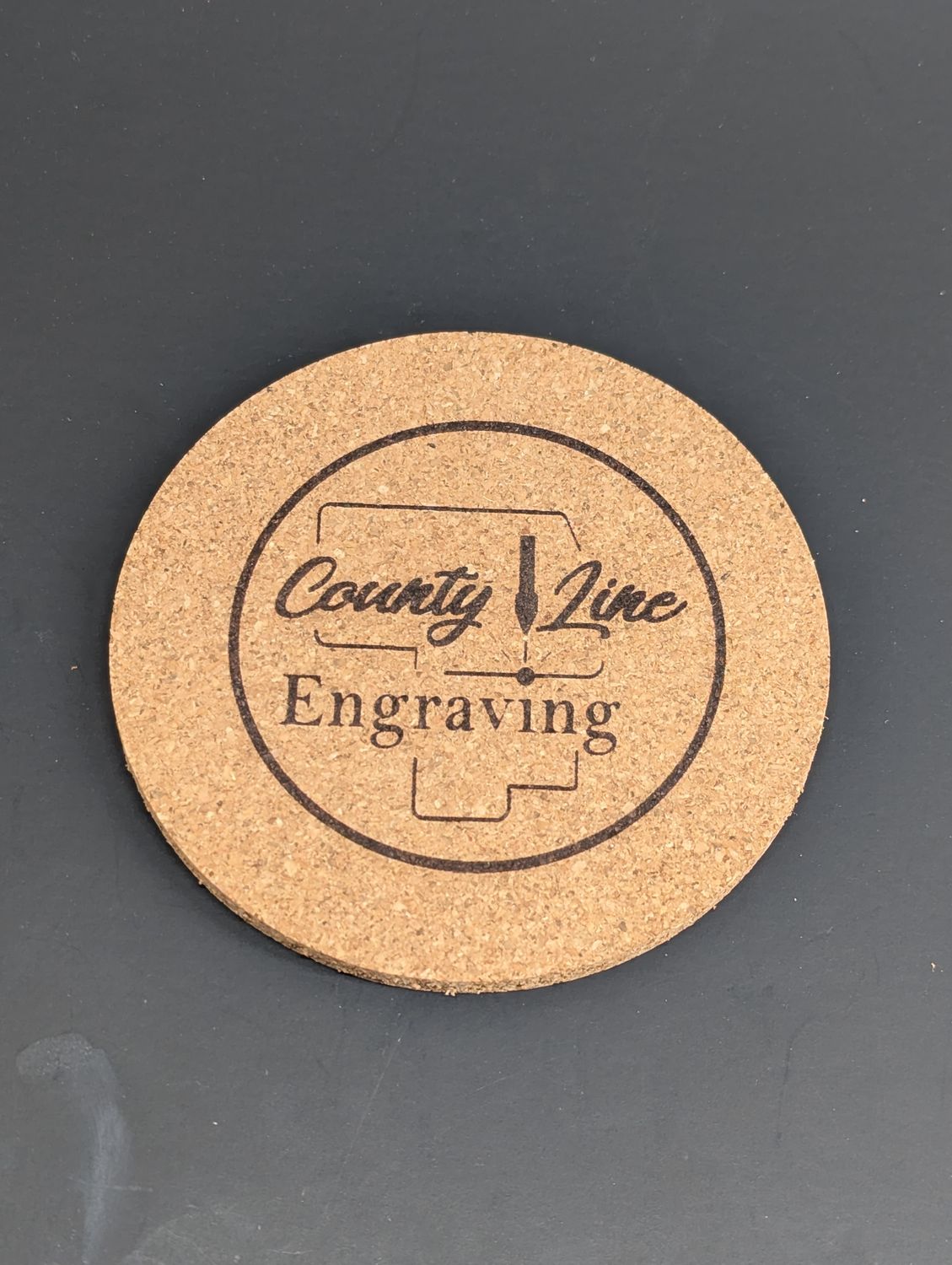 4" Round Cork Coaster