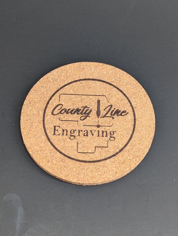 4" Round Cork Coaster