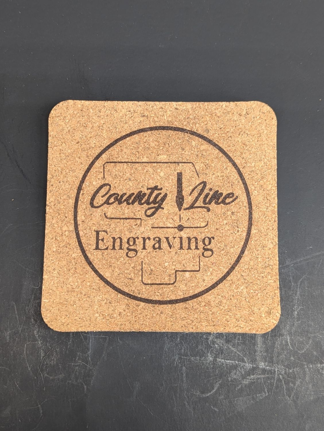 4" x 4" Square Cork Coaster