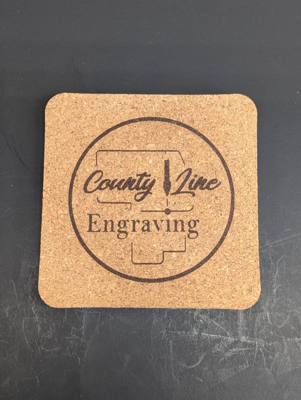 4" x 4" Square Cork Coaster