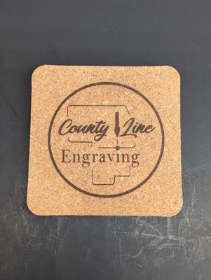 4" x 4" Square Cork Coaster