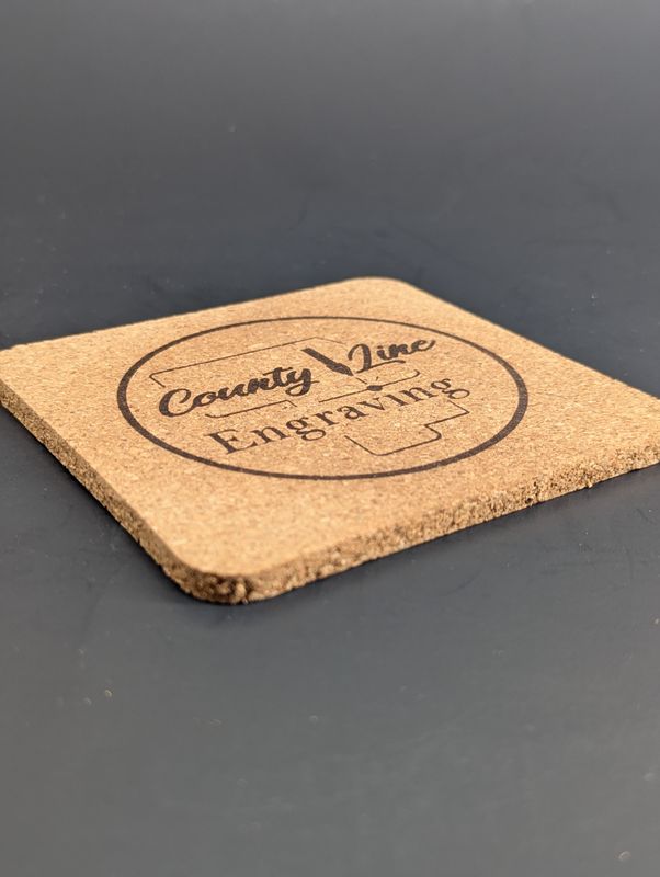 4" x 4" Square Cork Coaster