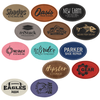 ​3.5" x 2.5" Oval Leatherette Patch
