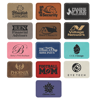 ​3 1/2"  x  2 1/2" Rectangle Leatherette Patch