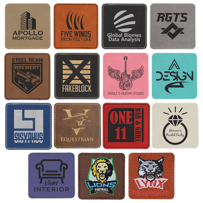 2 1/2" x 2 1/2" Square Leatherette Patch
