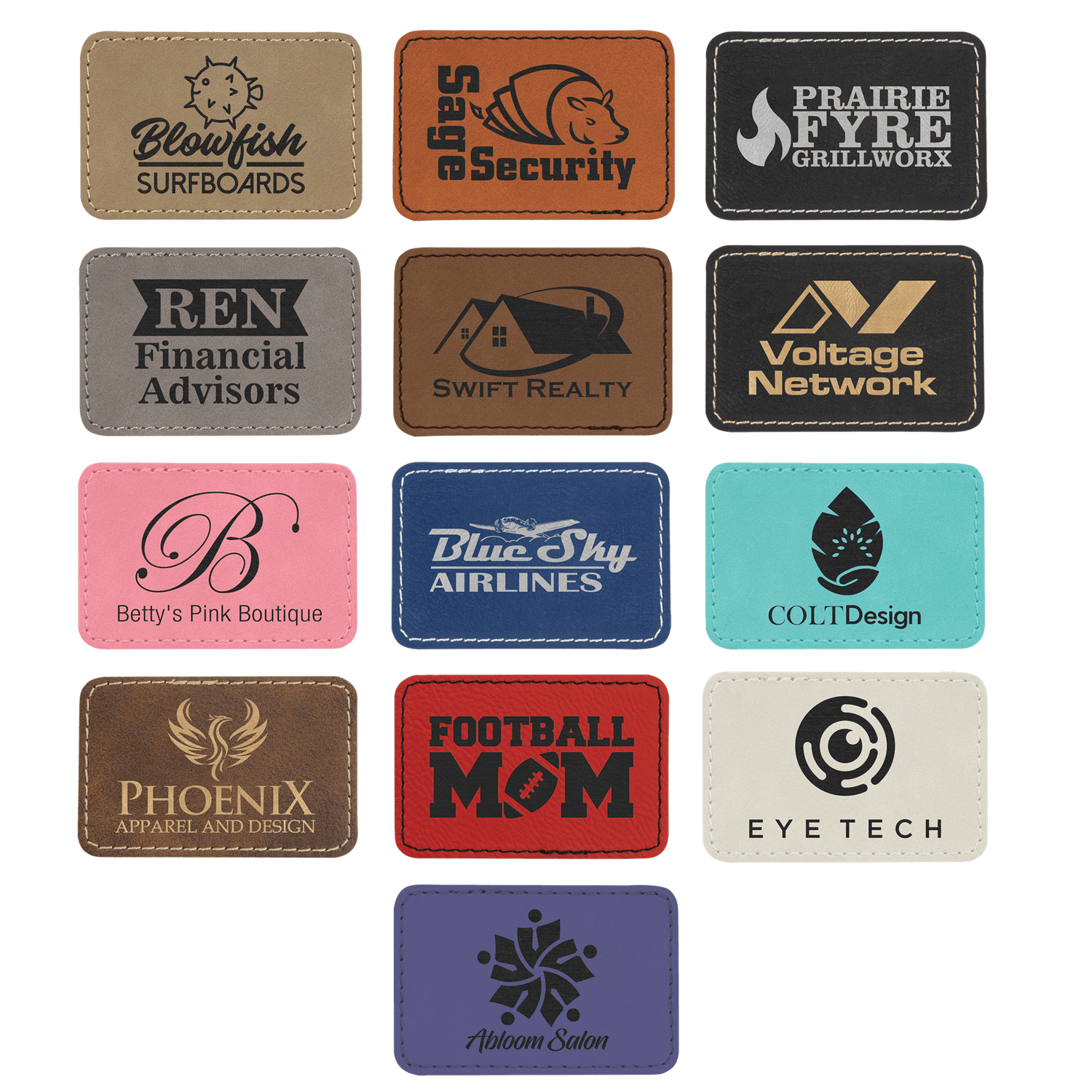 ​3" x 2" Rectangle Leatherette Patch