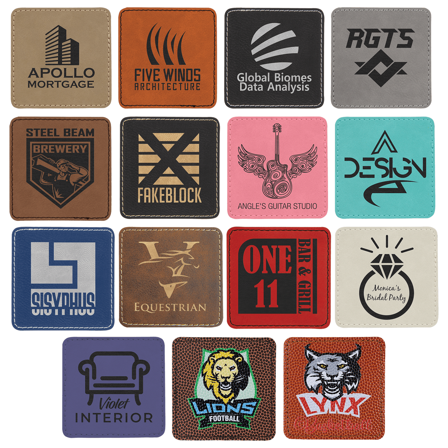 ​3" x 3" Square Leatherette Patch