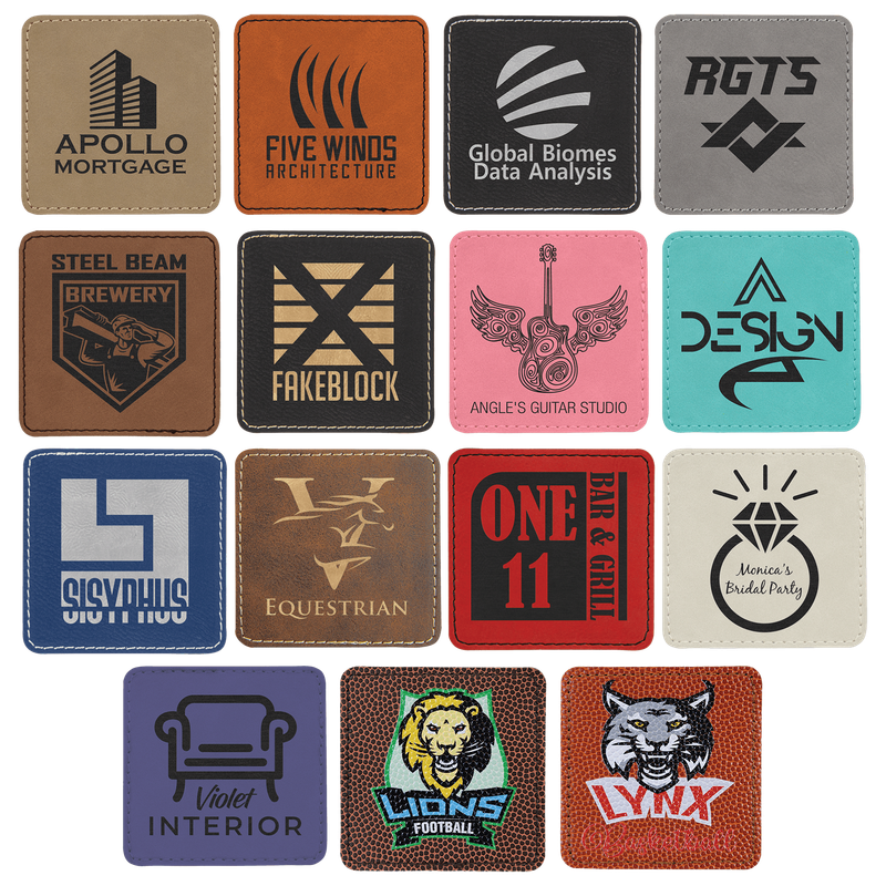 ​3" x 3" Square Leatherette Patch