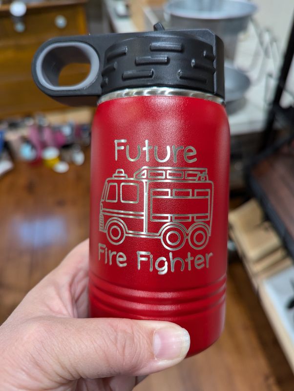 12oz Water Bottle Future Figher Fighter (smallest size-great for pre-k/daycare ages)