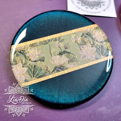 Vintage Style Floral Washi Tape Mini Coasters - Set of 2