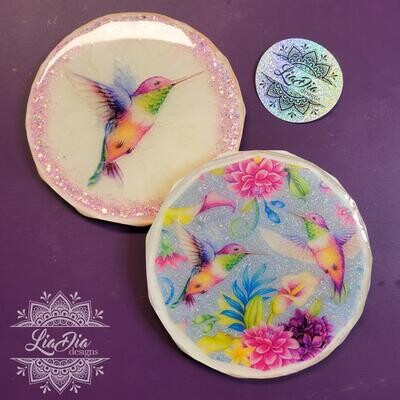 PRE-ORDER Hummingbird Mixed Set of Coasters - Set of 2