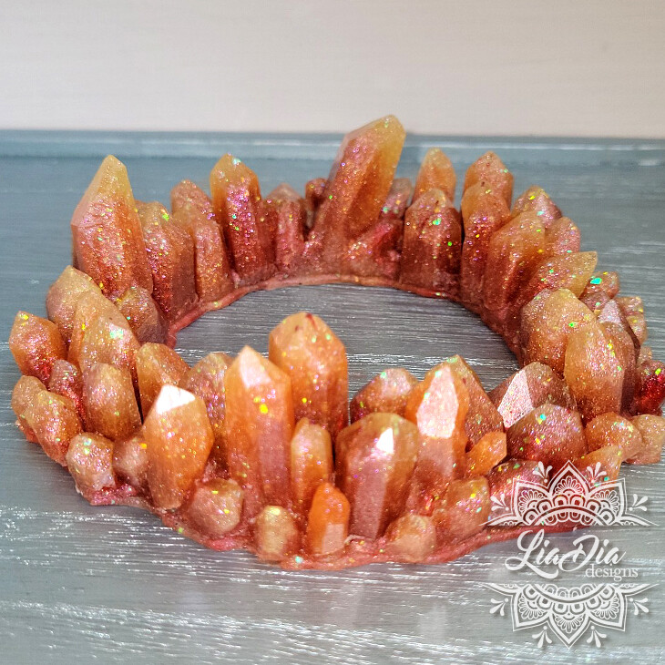 Crystal Crown Candle Ring/Dice Tray - Dragon's Breath