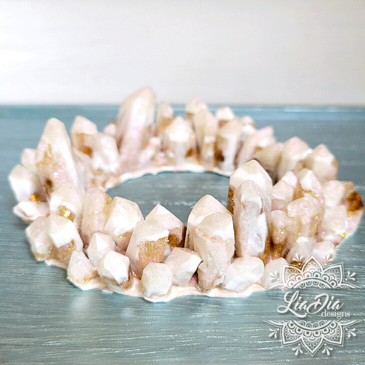 Crystal Crown Candle Ring / Dice Tray - Frosted Enchantment