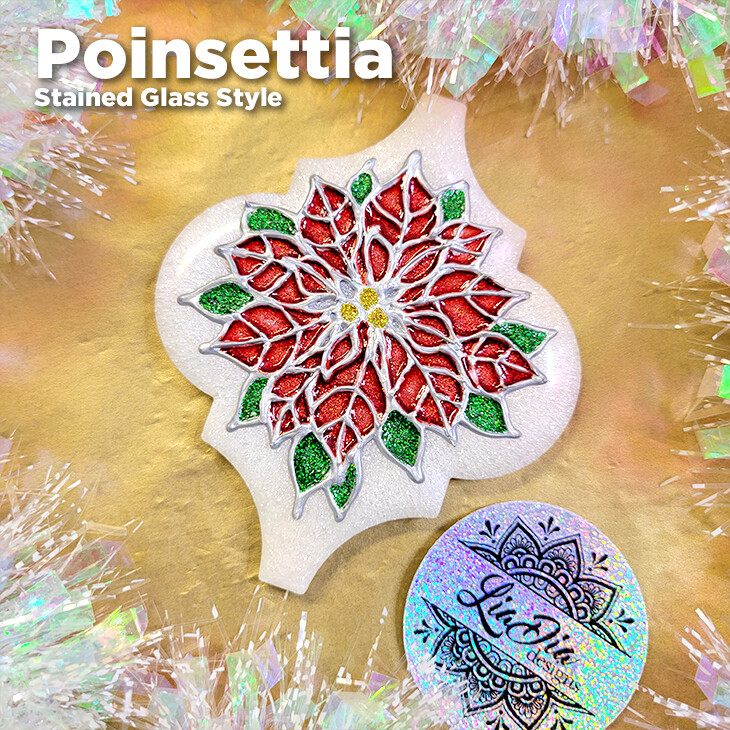 Signature Series - Poinsettia - Hand-painted Christmas Ornaments