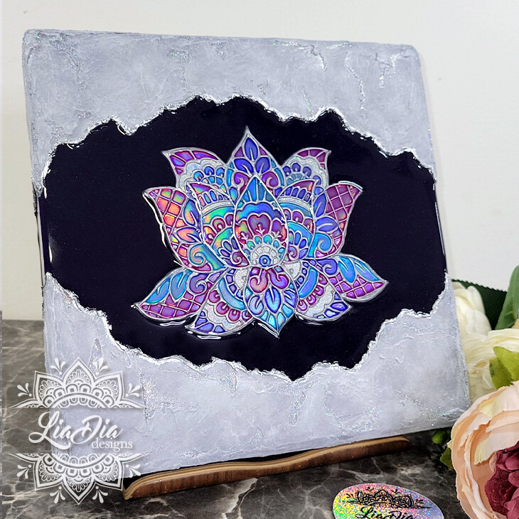 Under The Surface - Lotus - 8x8" Canvas