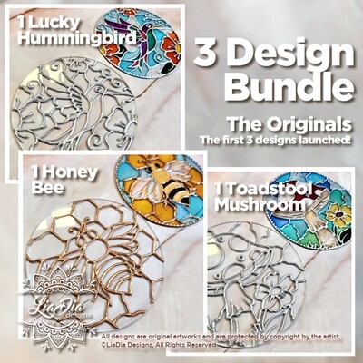 Artisan DIY Ready-to-Paint Stained Glass Suncatcher Bundle - The Originals