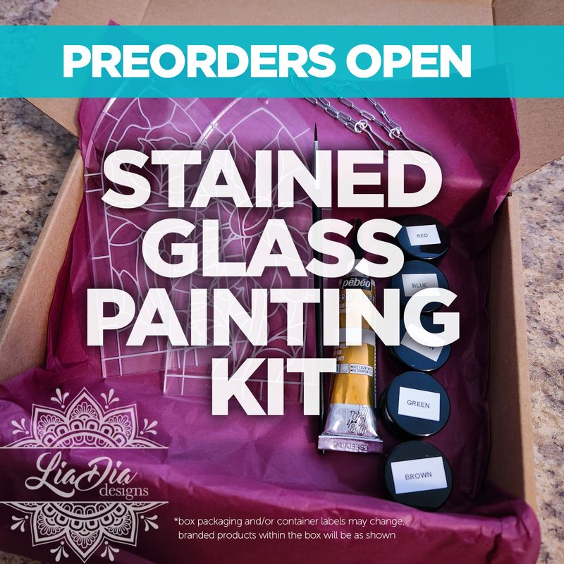 PREORDER - Stained Glass Style Suncatcher Painting Kit