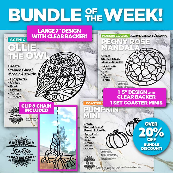 NEW! Silhouette Bundle of the Week! - Over 20% off! - Black Acrylic with Clear Backers