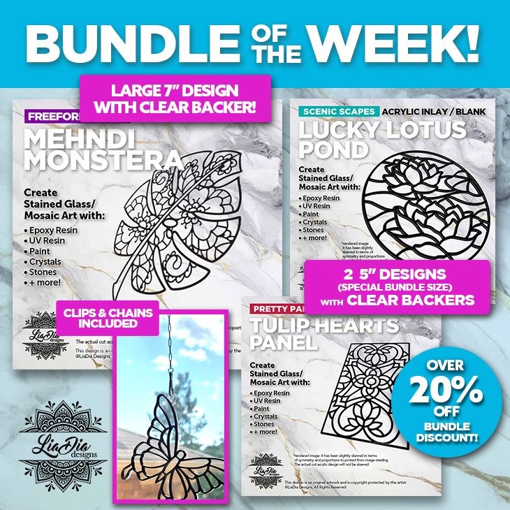 NEW! Silhouette Bundle of the Week! - Over 20% off! - Black Acrylic with Clear Backers