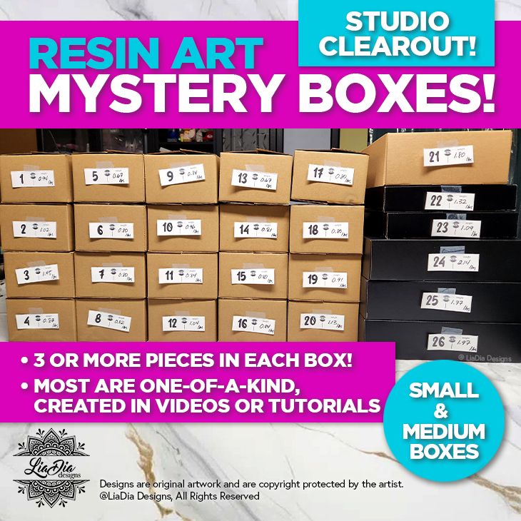 Resin Art Mystery Box - 2 Sizes - Small &amp; Medium - Limited Quantities!
