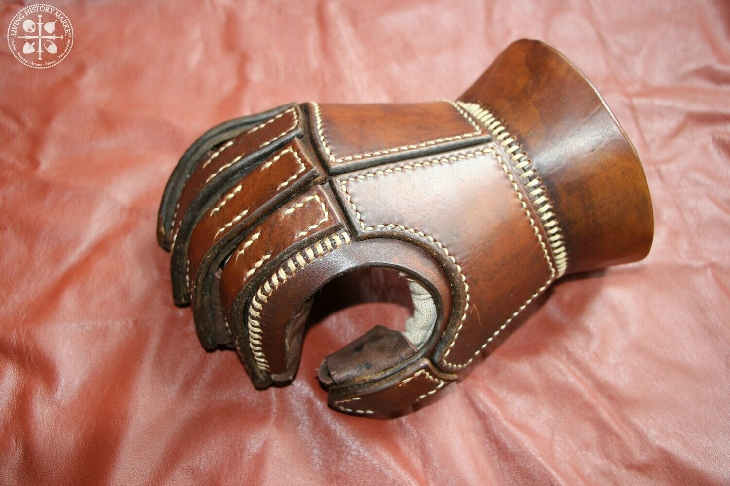 Leather combat glove - 5 fingers