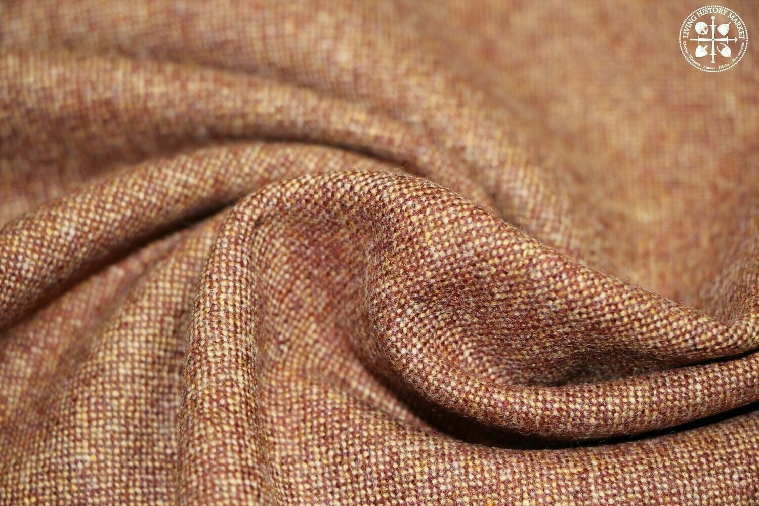 Plain weave rust-brown wool fabric - 13 EUROS / METER - SPECIAL PRICE !!!!