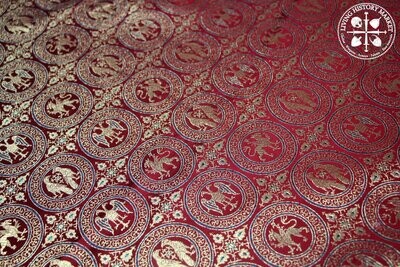 Byzantine Brocade with Winged Lions and Birds