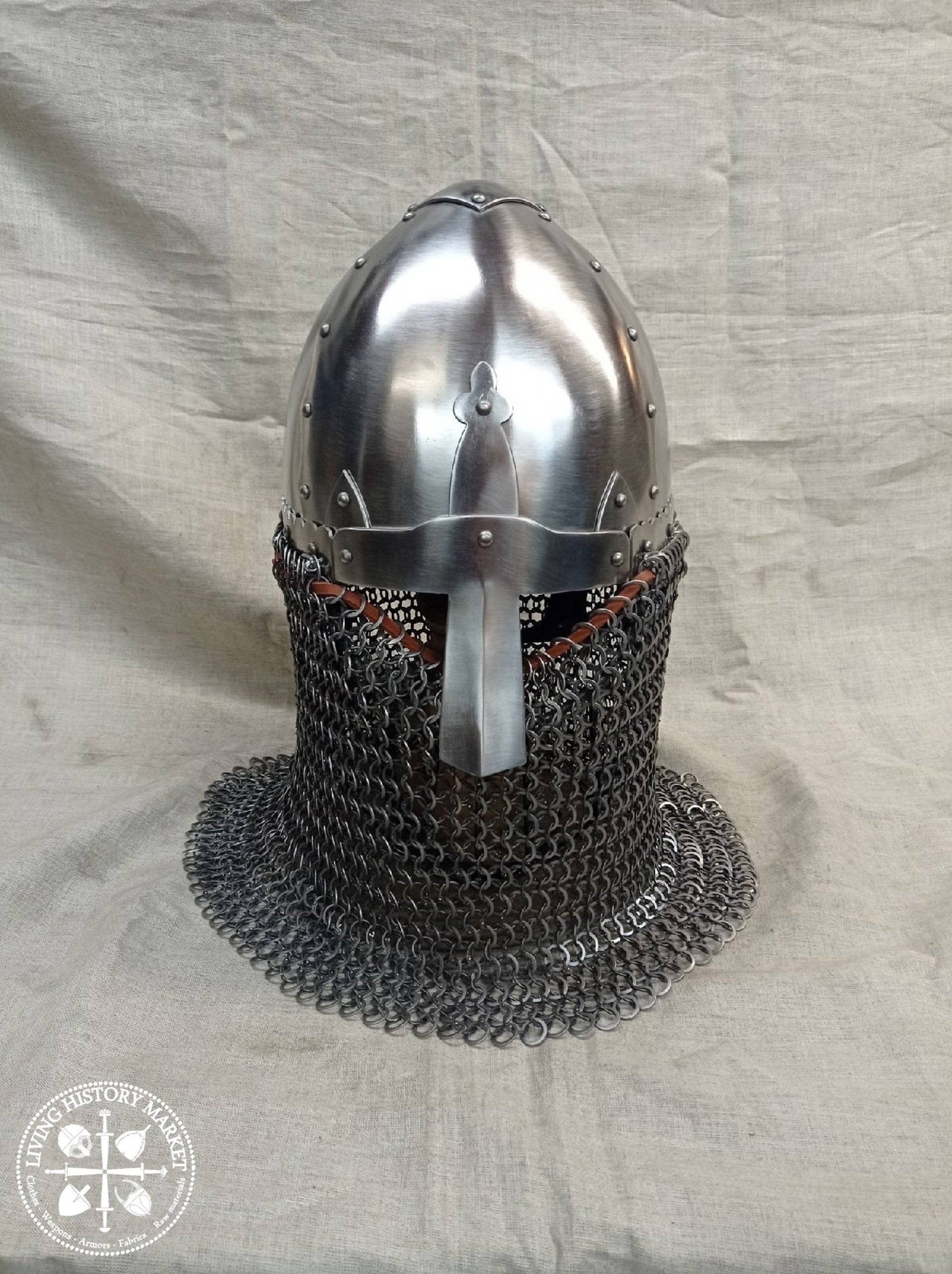 Manvelovka helmet - Special full contact version - 10-11th centuries ( full  chainmail aventail & hidden face grid included)