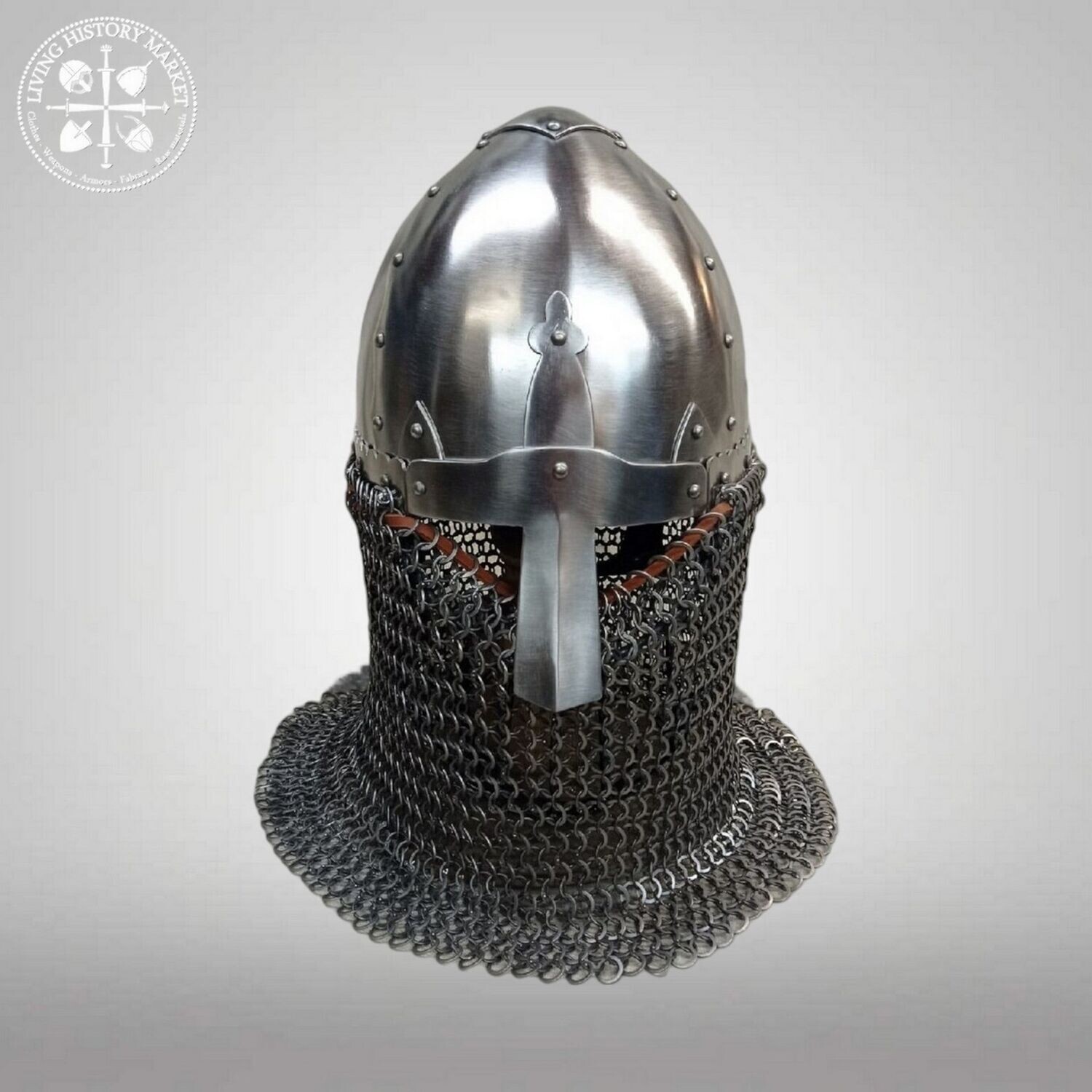Manvelovka helmet - Special full contact version - 10-11th centuries ( full chainmail aventail & hidden face grid included)