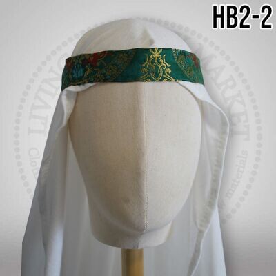 Brocade silk headband / Rus - Slavs - Byzantines HB2-2