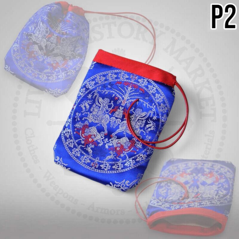 Brocade silk bag - Byzantine / Rus / Frankish / Nomadic - P2