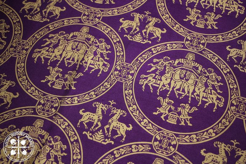 100% silk - "Charlemagne Shroud" / Carolingian & Byzantines / 8-10th century