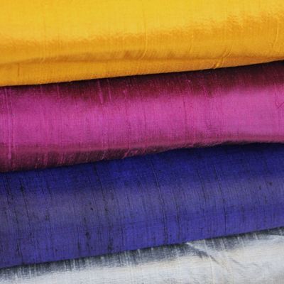 Monochrome silk fabrics