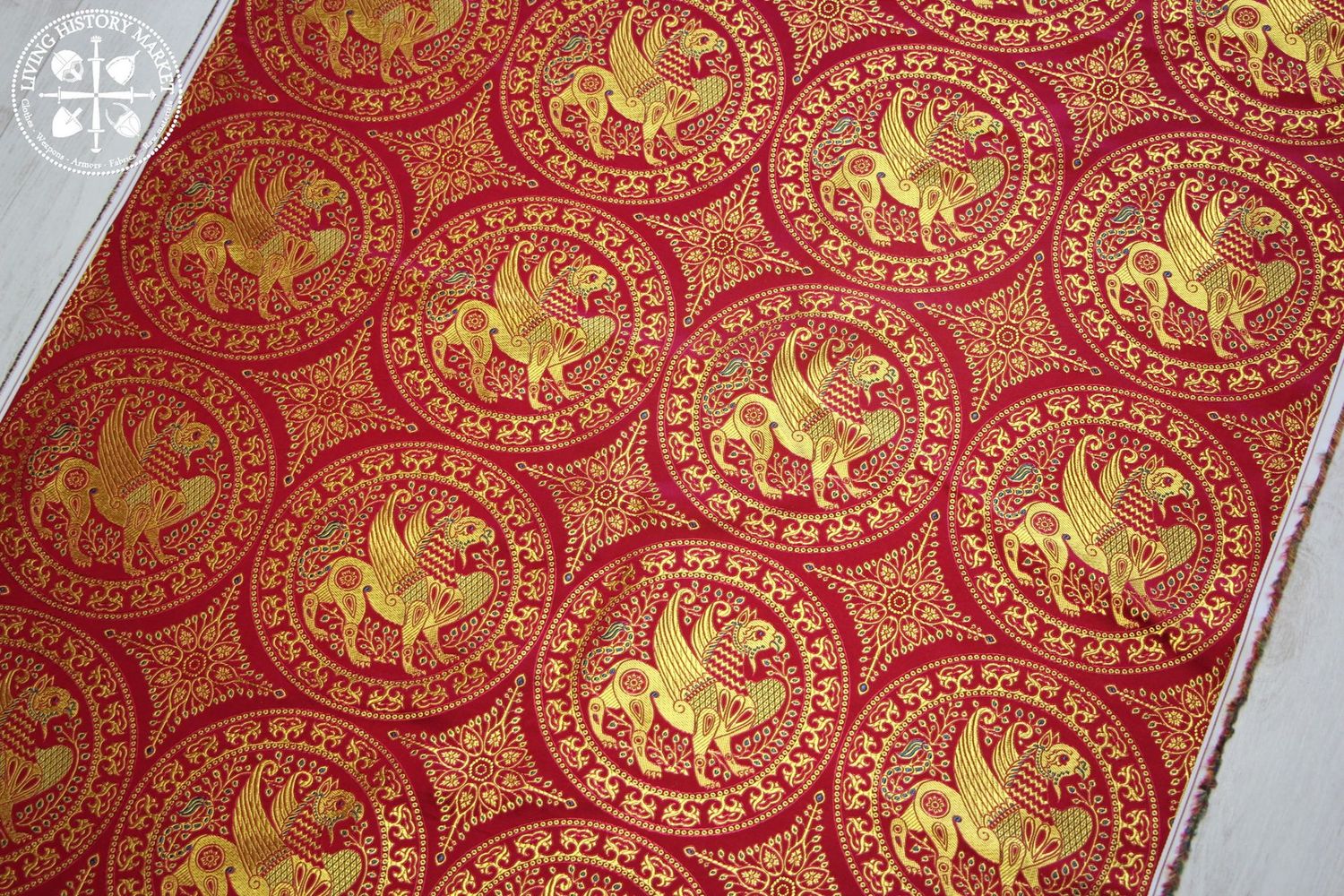 "Saint-Siviard" silk - 9/12 century / Red version