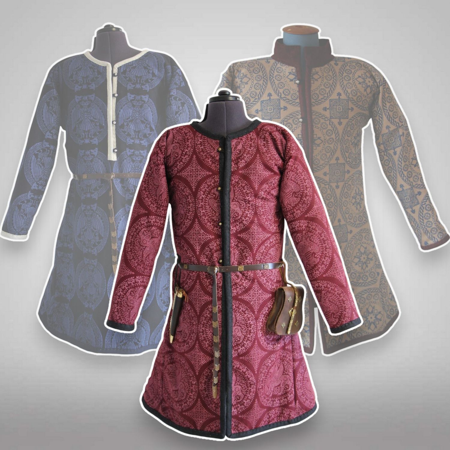 Simple battle caftan with historical stamps