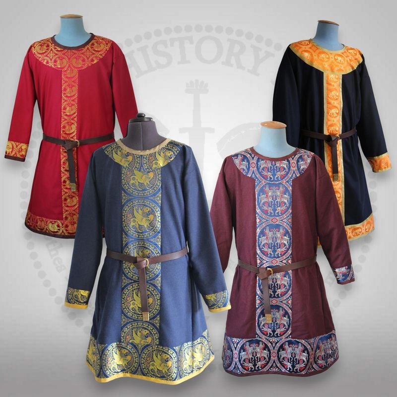Byzantine & Carolingian wool and brocade silk tunic
