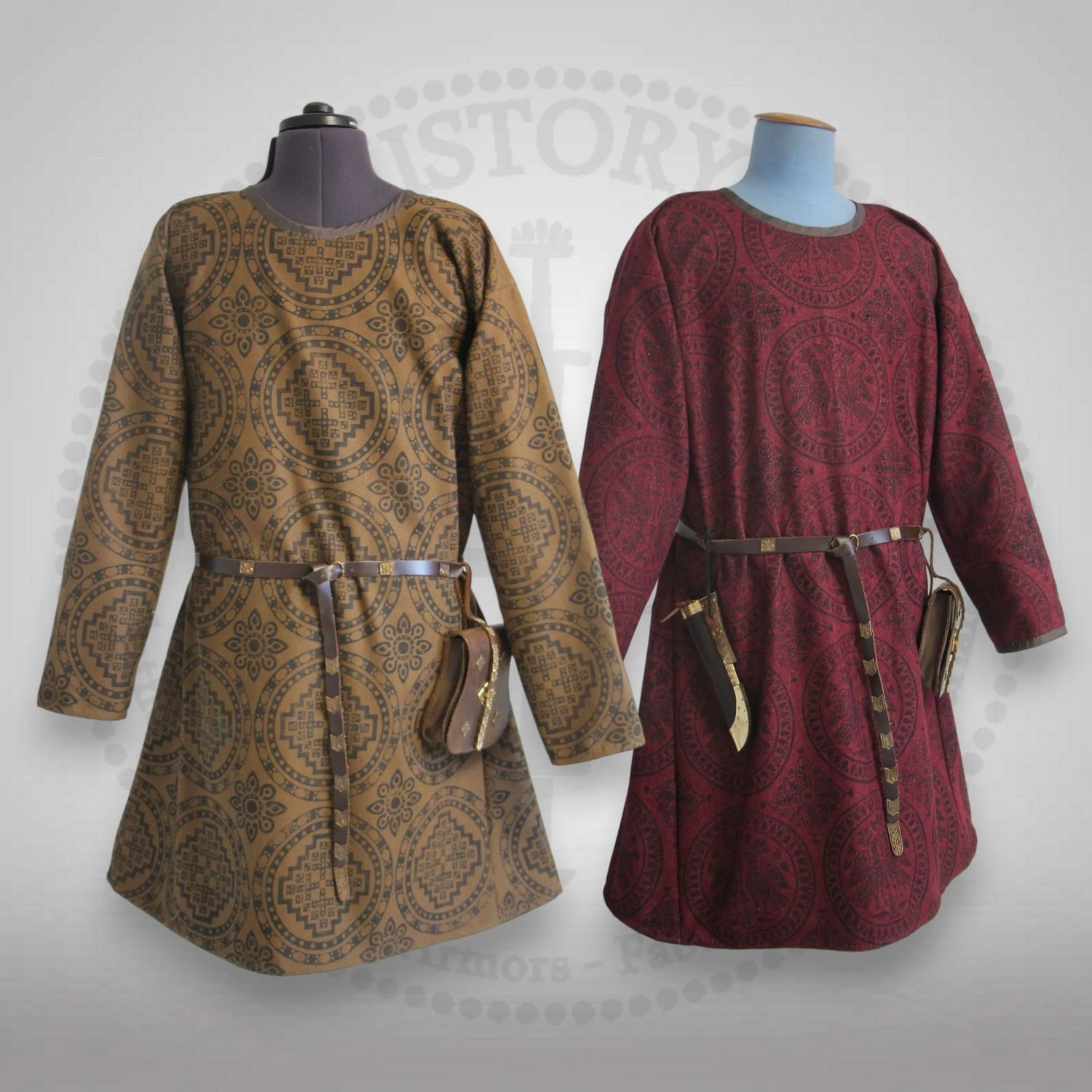 Simple tunic with historical stamps Simple tunic with historical stamps